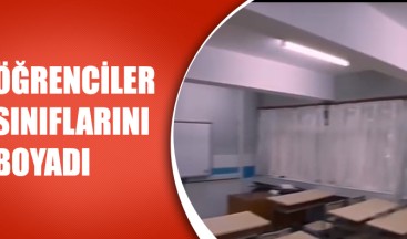 Öğrenciler sınıflarını boyadı