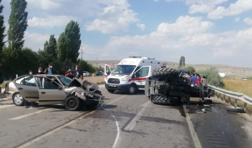 Tüney’de Trafik Kazası 7 Yaralı